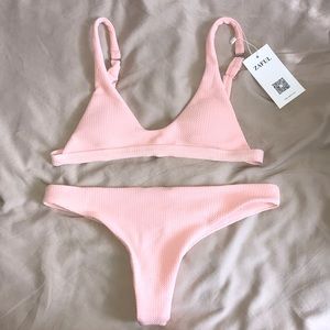 Brand new Zaful textured bikini Medium light pink